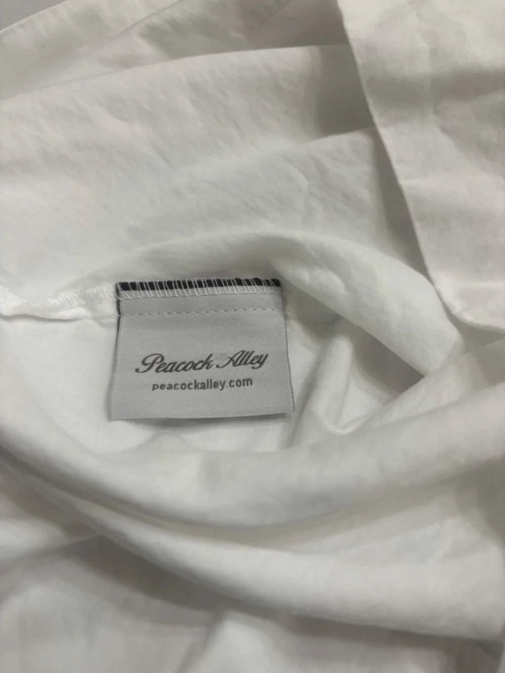 Peacock Alley King Flat Sheet and 1 King Pillowcase White 100% Cotton Breathable
